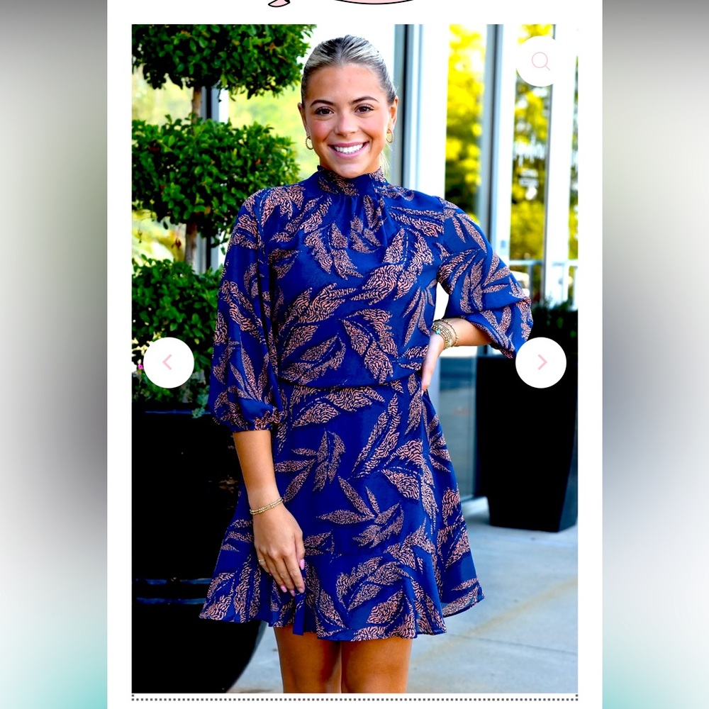NWT THML Clothing Be with Me Dress - Navy size small.